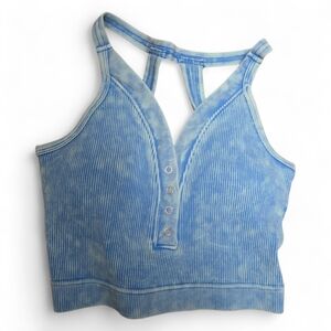 🌿 Zenana “Greta 2.0” Padded Washed Ribbed Cropped Brami